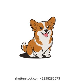 Adorable Hand Drawn Dog, A cute and whimsical illustration of a dog with a unique personality, perfect for children's rooms, baby nurseries, or animal lovers.