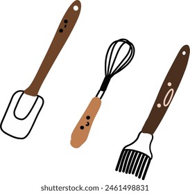 Adorable Hand Drawn Kitchen Utensil Set Illustrations | Cute Hand Drawings | For Creative Projects | Minimalist Design