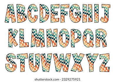 Adorable Handcrafted Checkerboard Font Set