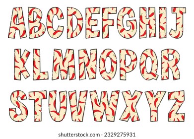 Adorable Handcrafted Chili Pepper Font Set