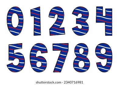 Adorable Handcrafted Great USA Number Set