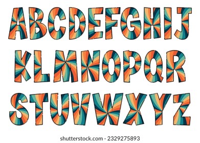 Adorable Handcrafted Groovy Hippie Font Set