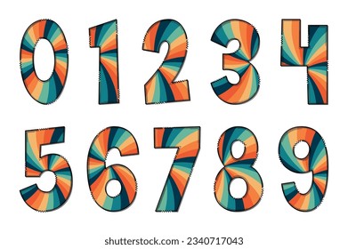 Adorable Handcrafted Groovy Hippie Number Set