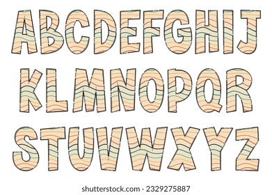 Adorable Handcrafted Groovy Wave Font Set