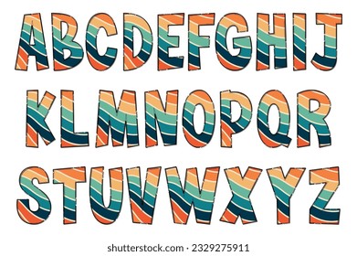 Adorable Handcrafted Retro Line Font Set