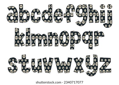 Adorable Handcrafted White Skull Font Set