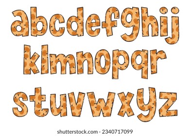 Adorable Handcrafted Yellow Pumpkin Font Set