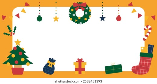 Adorable hand-drawn Christmas frames for festive designs and decorations.