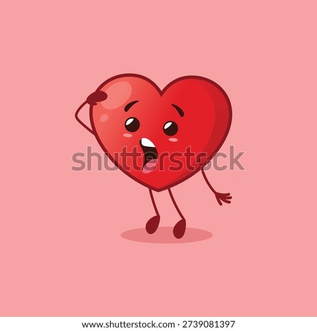 An adorable Heart amazed with something.