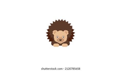 Adorable erizo de estilo moderno y plano. Vector.