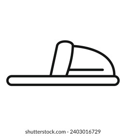 Adorable home slippers icon outline vector. Residence indoor. Fashion shoe