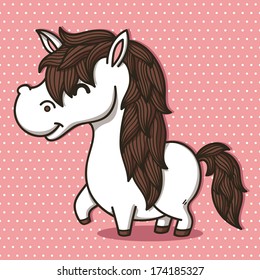 Adorable Horse. Vector illustration of a horse