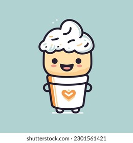 An adorable ice cream mascot logo that will leave your taste buds craving for more. Cute and colorful, it's perfect for a sweet and playful brand.