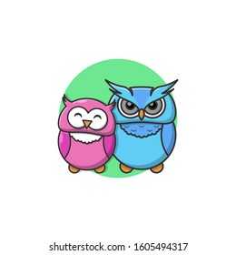 Adorable Image Owl Vector Icon Illustration