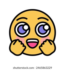 adorable kawaii color icon vector. adorable kawaii sign. isolated symbol illustration
