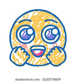 adorable kawaii doodle icon sketch vector. adorable kawaii sign. isolated symbol illustration