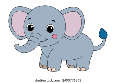 Adorable Kawaii Elephant Design for Crafts