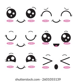 Adorable Kawaii Emoji Pack - Doodle Style Vector