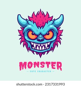 Adorable and kawaii monster illustration, perfect for adding a touch of cuteness to your designs