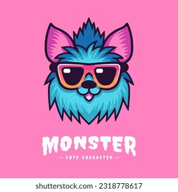 Adorable and kawaii monster illustration, perfect for adding a touch of cuteness to your designs