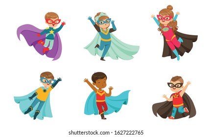 Super Kids Set Boys Girls Superhero Stock Vector (Royalty Free) 701048617
