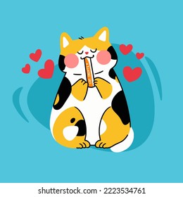 adorable kittens play time 3 character doodle vector art asset