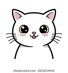 Adorável Kitty cabeça estilo Kawaii