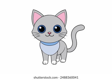 Adorable kitty poised on its hind legs, showcasing its playful personality and curiosity. Perfect for cat lovers who enjoy capturing the endearing and amusing moments of their furry friends