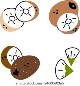 Adorable Kiwi Illustrations | Cute Hand Drawings | For Creative Projects | Minimalist Design