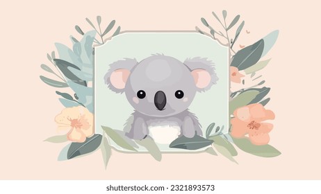 Adorable Koala-Bären-Cartoon für Cover-Buch, E-Book-Cover, Lesebuch, Buch- und Zeichnungsbuch in Vektorgrafik