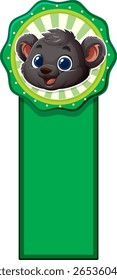 Ilustração adorável de coala em um crachá verde