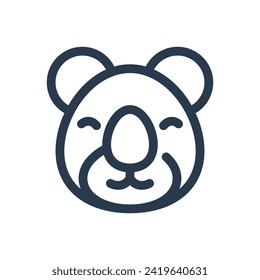 Adorable Koala in Lush Jungle Vector Icon Illustration