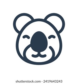 Adorable Koala in Lush Jungle Vector Icon Illustration