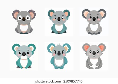 Ilustração de vetor Koala adorável - desenho animado, clipart e design de arte de linha