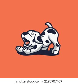 Adorable Lazy Dog Cartoon Character Stock Vector (Royalty Free