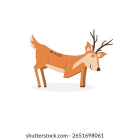 Adorável menor rato-veado desenhos animados criança selvagem vetor isolado bebê animal rosto sorriso alegre personagem feliz criança natureza plano desenho parque ao ar livre ásia gráfico diversão temporada ilustração design

