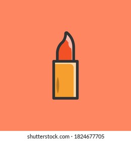Adorable Lipstick Vector Icon Template