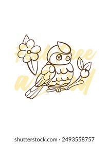 adorable little bird vector with text feel free as a bird background