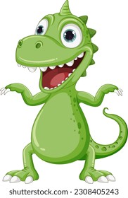 Adorable Little Dinosaur Monster Character illustration