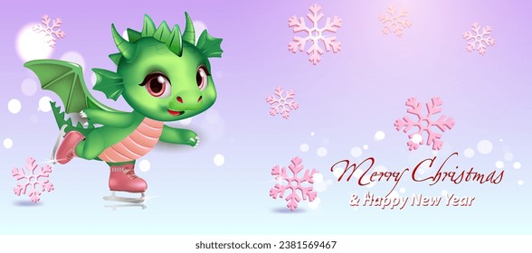Adorable little dragon ice