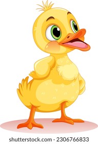 Adorable Little Duck Isolated illustration