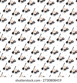 Patrón sin fisuras adorable de la pequeña mosca con los ojos grandes para los textiles de los niños