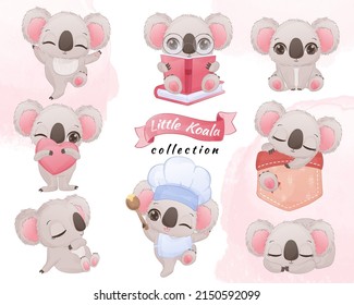 Adorable little koala illustration for children