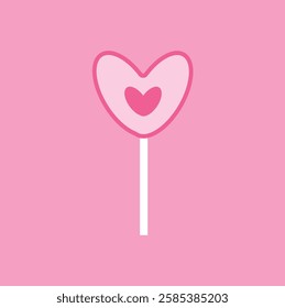 Adorable lollipop with a swirled design, pastel colors, and a cute bow. Perfect for candy shops, Valentine's themes, sweet treats, and playful designs. High-quality vector illustration.