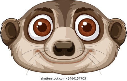 Adorable meerkat with big, expressive eyes