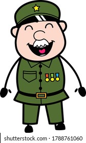 Adorable Military Man cartoon Vector Illustration