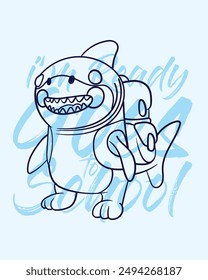 adorable monster vector with text i'mready goes to school background