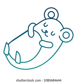 adorable mouse sleeping resting cartoon