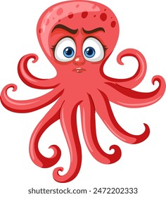Adorable octopus with expressive eyes