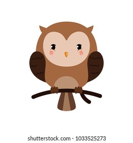 Adorable owl character.